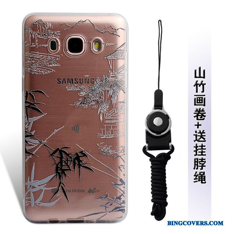 Samsung Galaxy J5 2016 Relief Blød Beskyttelse Etui Stjerne Silikone Telefon