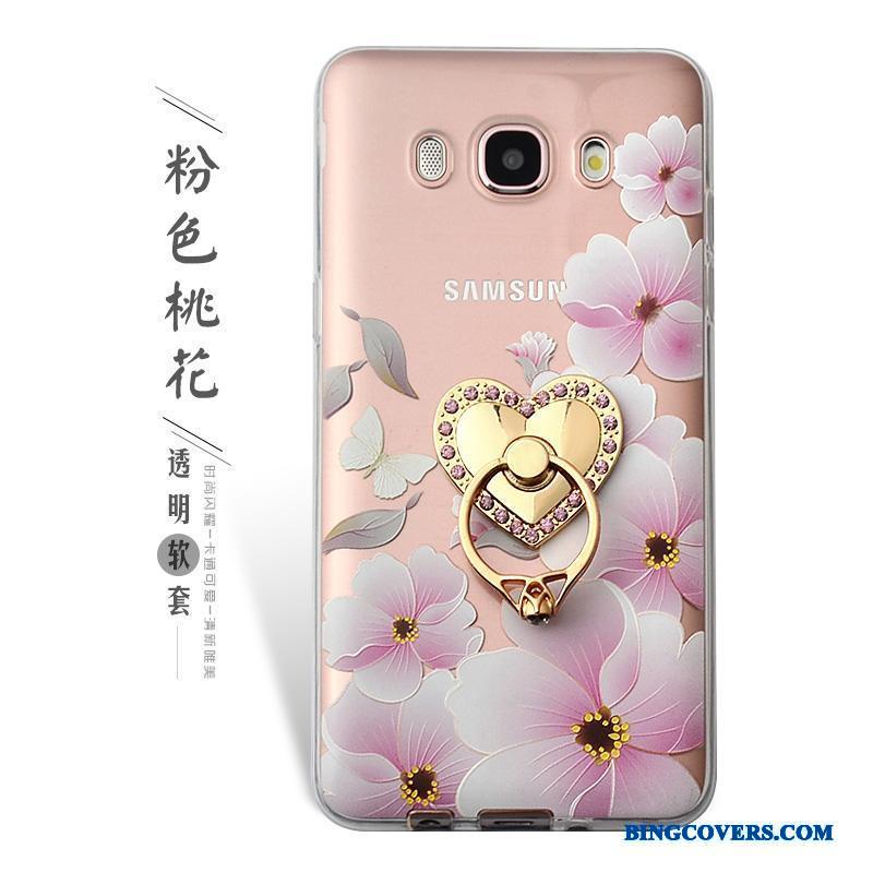 Samsung Galaxy J5 2016 Telefon Etui Stjerne Beskyttelse Blomster Grøn Ring Cover
