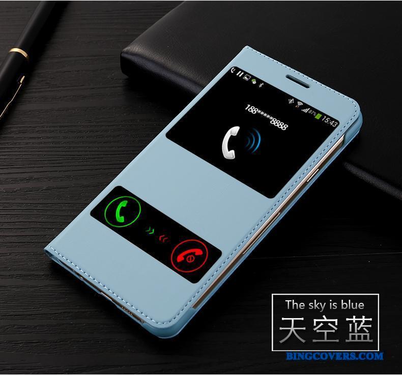 Samsung Galaxy J7 2015 Etui Cover Telefon Stjerne Folio Beskyttelse Lyserød