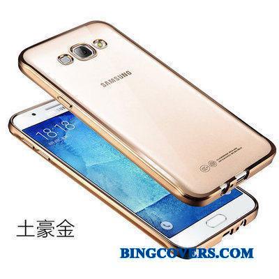 Samsung Galaxy J7 2015 Etui Mobiltelefon Anti-fald Guld Blød Beskyttelse Cover Stjerne
