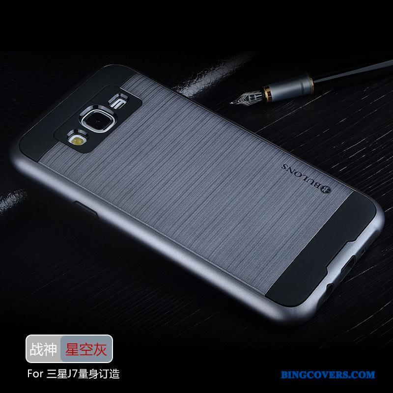 Samsung Galaxy J7 2015 Etui Mobiltelefon Beskyttelse Cover Af Personlighed Anti-fald Rød Ny