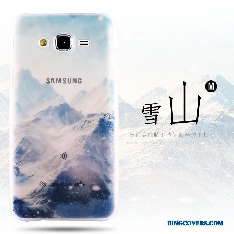 Samsung Galaxy J7 2015 Tynd Gennemsigtig Trend Telefon Etui Beskyttelse Stjerne Cover