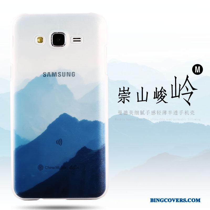 Samsung Galaxy J7 2015 Tynd Gennemsigtig Trend Telefon Etui Beskyttelse Stjerne Cover