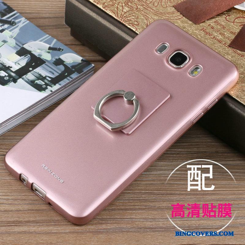 Samsung Galaxy J7 2016 Alt Inklusive Telefon Etui Cover Support Anti-fald Rosa Guld Beskyttelse