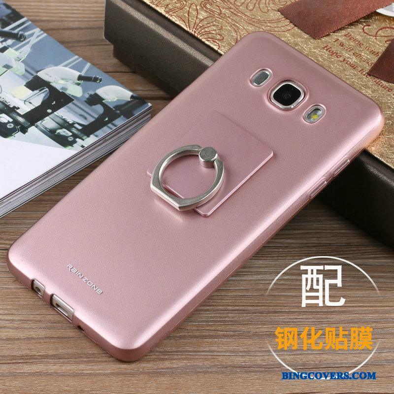 Samsung Galaxy J7 2016 Alt Inklusive Telefon Etui Cover Support Anti-fald Rosa Guld Beskyttelse