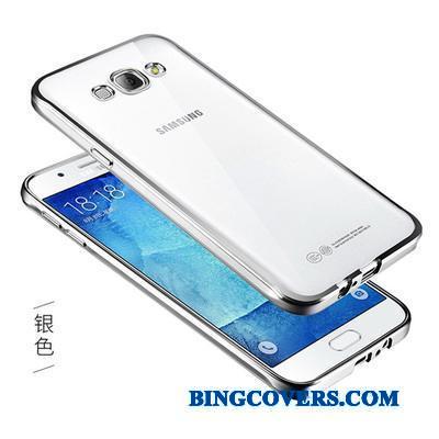Samsung Galaxy J7 2016 Etui Gennemsigtig Cover Guld Beskyttelse Stjerne Belægning