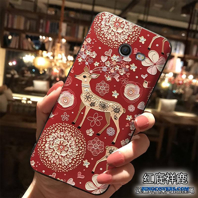 Samsung Galaxy J7 2017 Etui Cover Telefon Rød Af Personlighed Silikone Stjerne