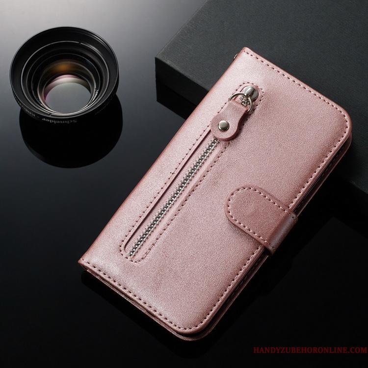 Samsung Galaxy M20 Rosa Guld Blød Cow Kort Etui Lille Sektion Mobiltelefon