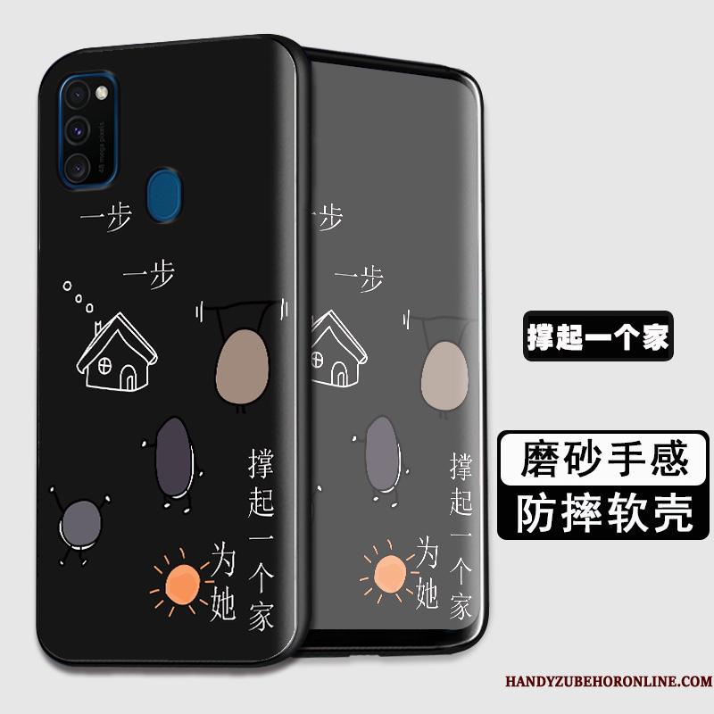 Samsung Galaxy M30s Cover Blød Sort Beskyttelse Af Personlighed Telefon Etui Silikone