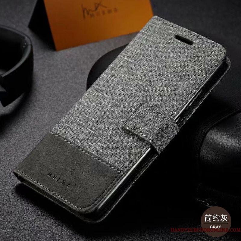 Samsung Galaxy M30s Etui Mønster Klud Anti-fald Stjerne Lædertaske Folio Grå