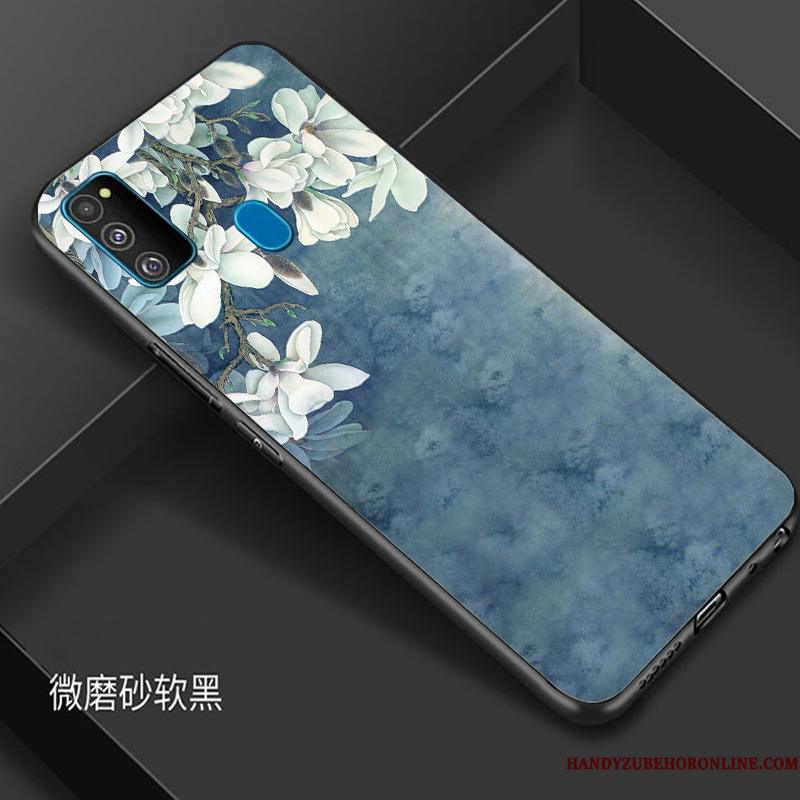 Samsung Galaxy M30s Kinesisk Stil Simple Anti-fald Silikone Telefon Etui Beskyttelse Trendy