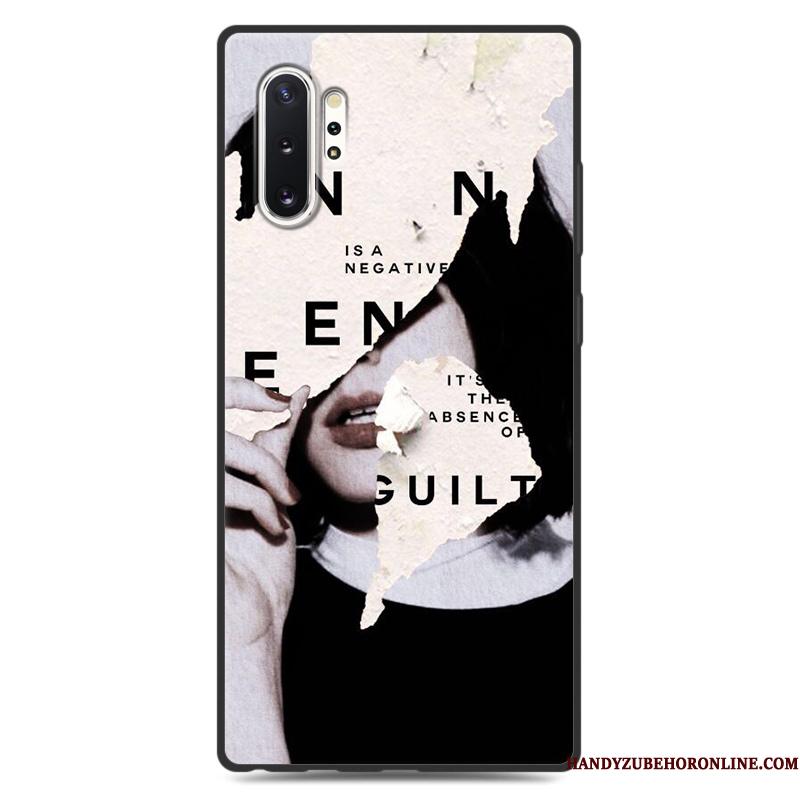 Samsung Galaxy Note 10+ Gul Nubuck Silikone Anti-fald Telefon Etui Stjerne Kreativ