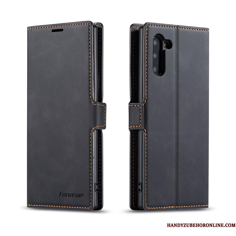 Samsung Galaxy Note 10 Kort Lædertaske Folio Blå Stjerne Telefon Etui