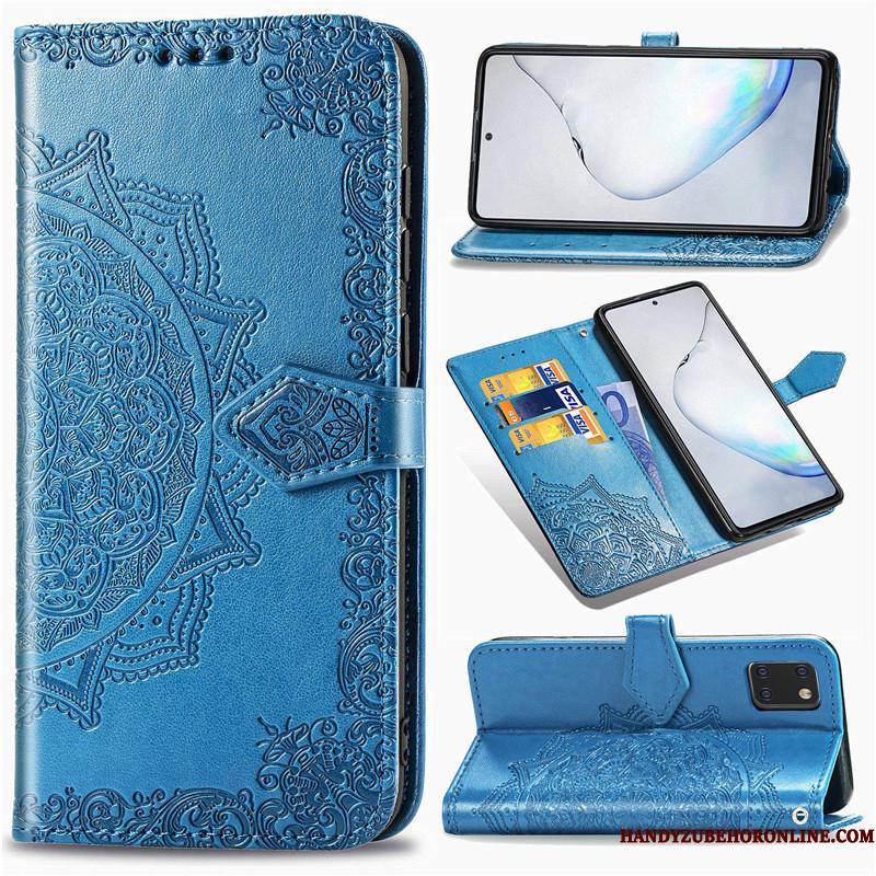 Samsung Galaxy Note 10 Lite Telefon Etui Cover Stjerne Grøn Lædertaske Beskyttelse Folio