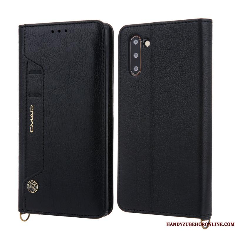 Samsung Galaxy Note 10 Lædertaske Stjerne Telefon Etui Blå Beskyttelse