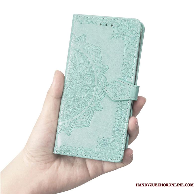 Samsung Galaxy Note 10 Lædertaske Stjerne Telefon Etui Blå Blød Clamshell Beskyttelse