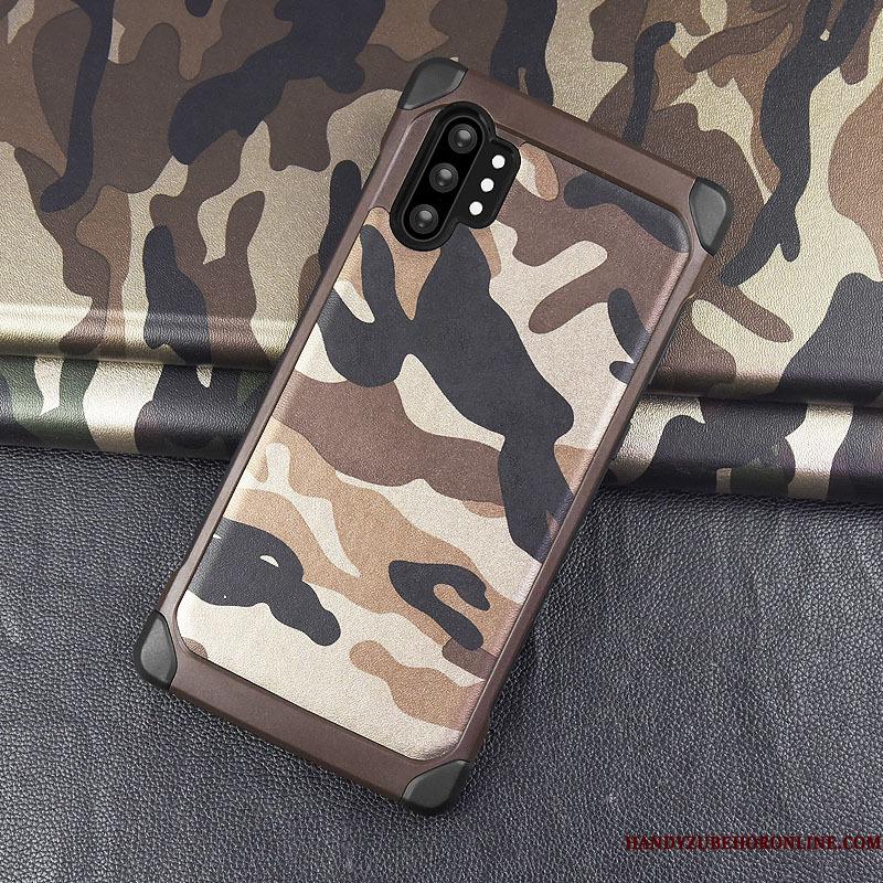 Samsung Galaxy Note 10+ Telefon Etui Lilla Stjerne Beskyttelse Cover Camouflage