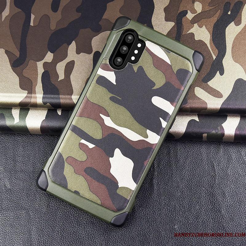 Samsung Galaxy Note 10+ Telefon Etui Lilla Stjerne Beskyttelse Cover Camouflage