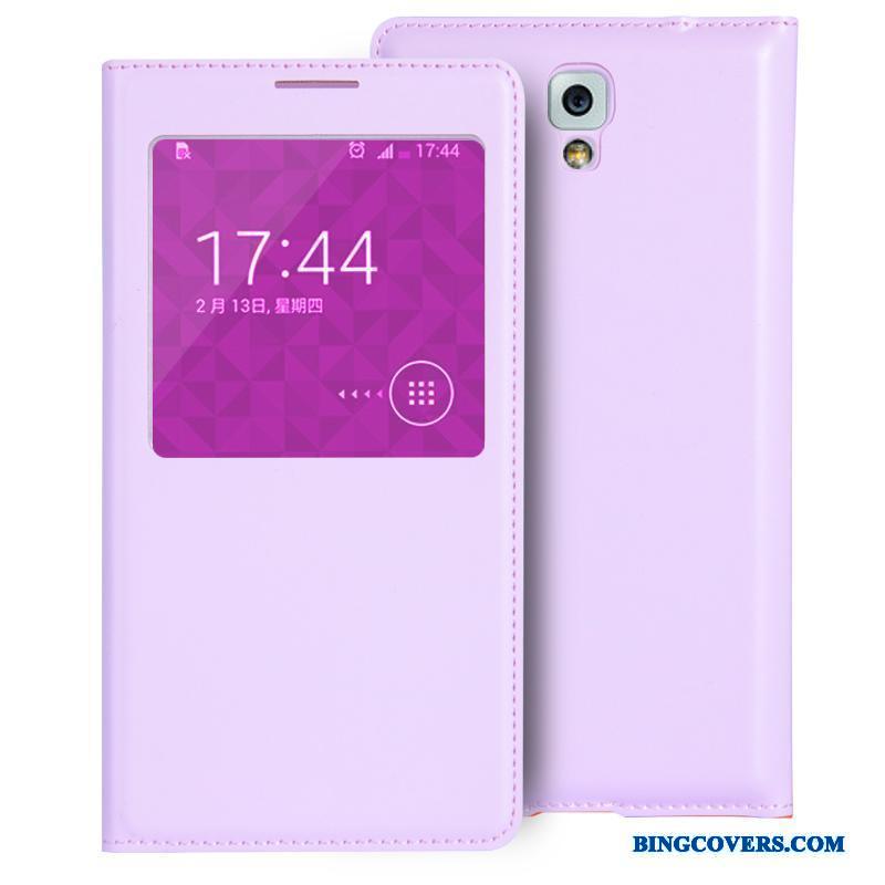 Samsung Galaxy Note 3 Læder Lilla Lyse Folio Mini Telefon Etui Cover