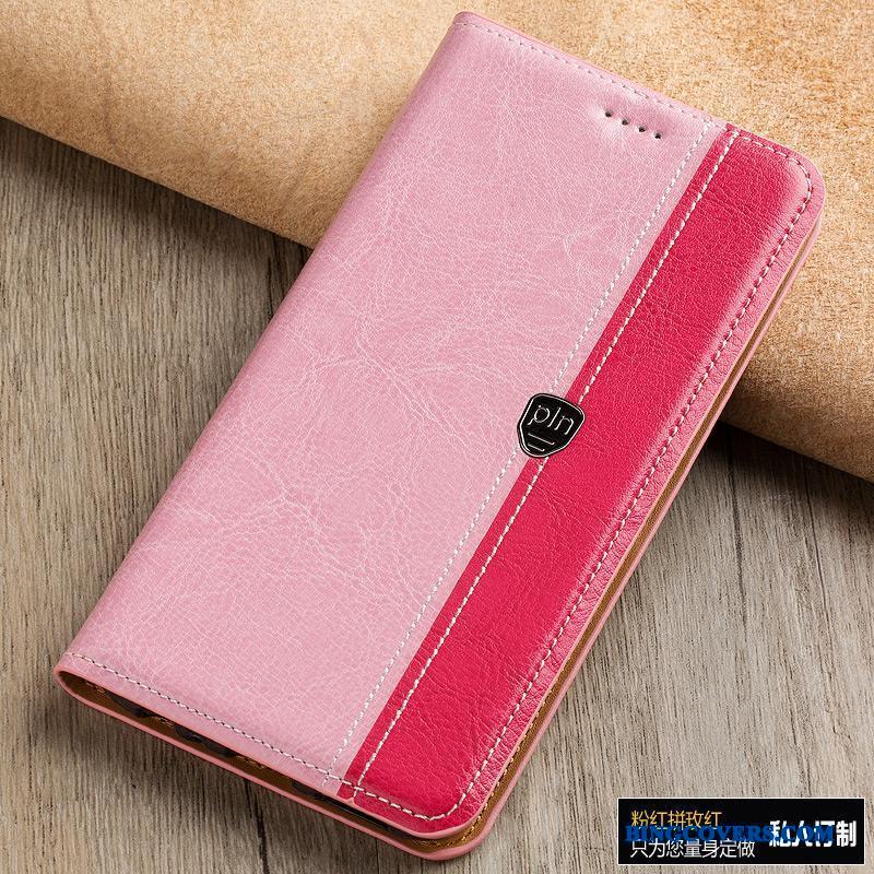 Samsung Galaxy Note 3 Mobiltelefon Folio Rød Anti-fald Beskyttelse Ægte Læder Telefon Etui