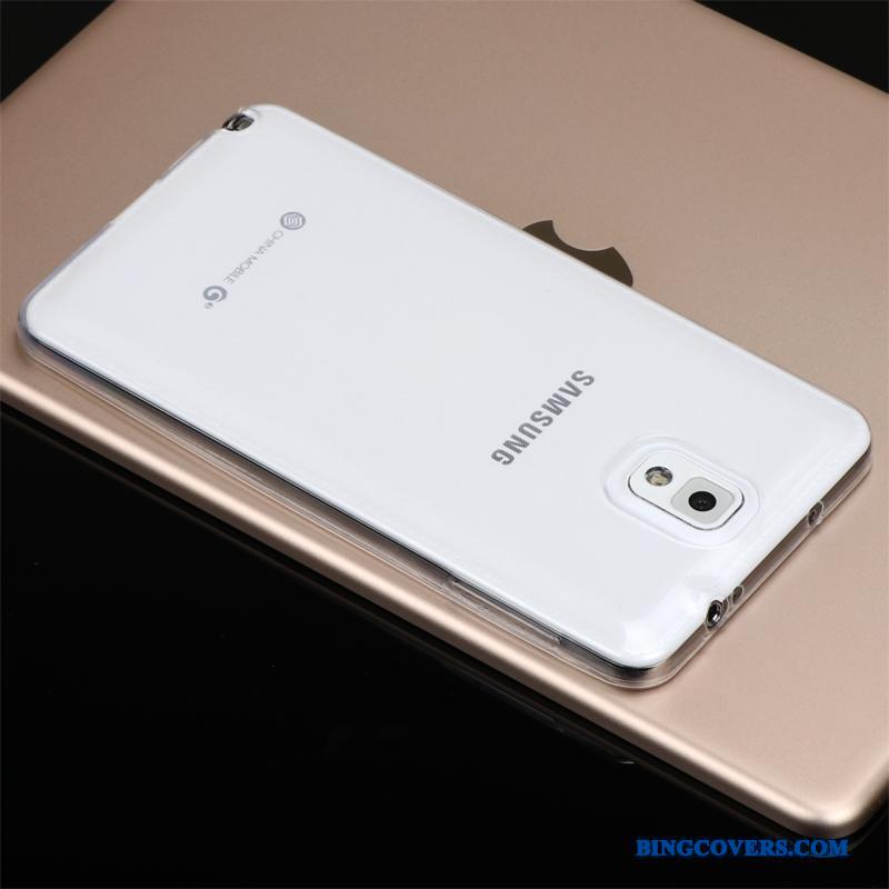 Samsung Galaxy Note 3 Stjerne Telefon Etui Gennemsigtig Beskyttelse Silikone Lilla Cover
