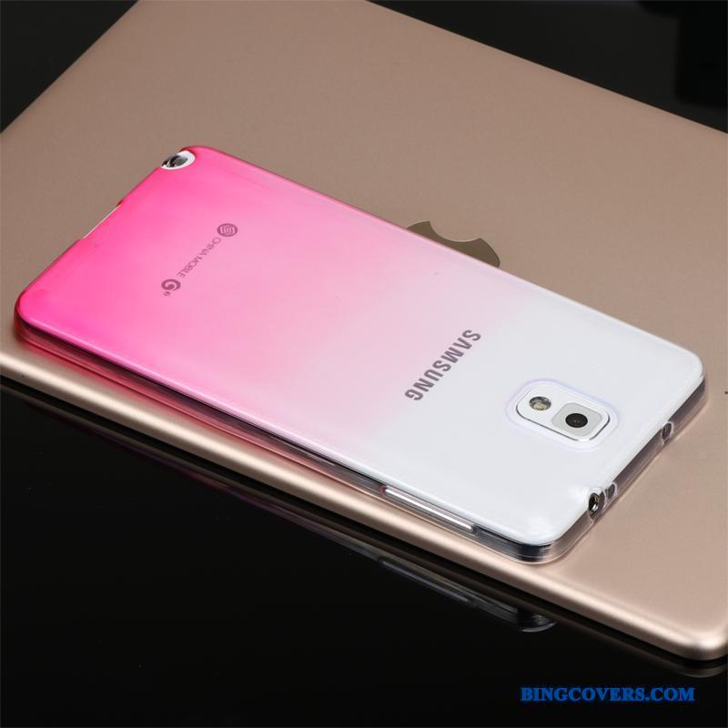 Samsung Galaxy Note 3 Stjerne Telefon Etui Gennemsigtig Beskyttelse Silikone Lilla Cover