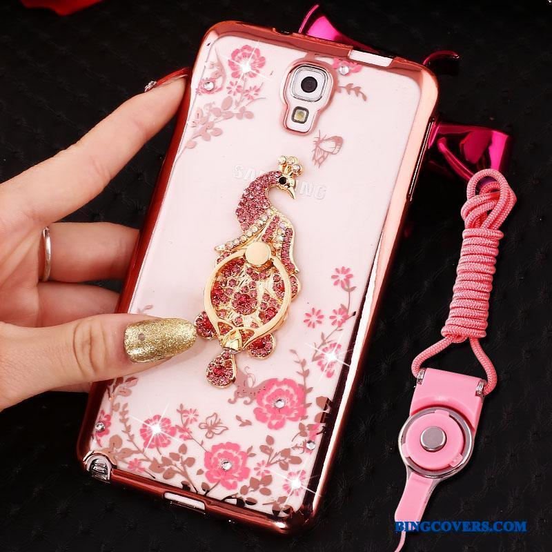Samsung Galaxy Note 3 Telefon Etui Silikone Ring Hængende Ornamenter Beskyttelse Cover Rosa Guld