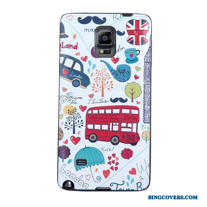 Samsung Galaxy Note 4 Beskyttelse Telefon Etui Blød Relief Lilla Cover Cartoon