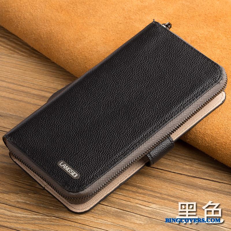 Samsung Galaxy Note 4 Etui Anti-fald Tynd Alt Inklusive Brun Cover Beskyttelse Ægte Læder