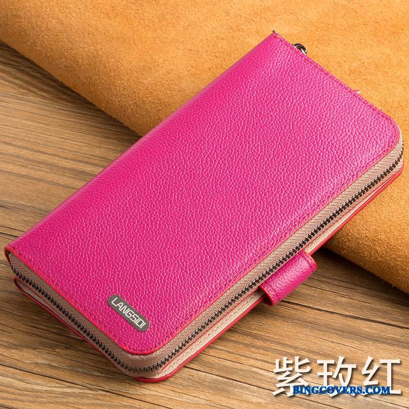 Samsung Galaxy Note 4 Etui Anti-fald Tynd Alt Inklusive Brun Cover Beskyttelse Ægte Læder