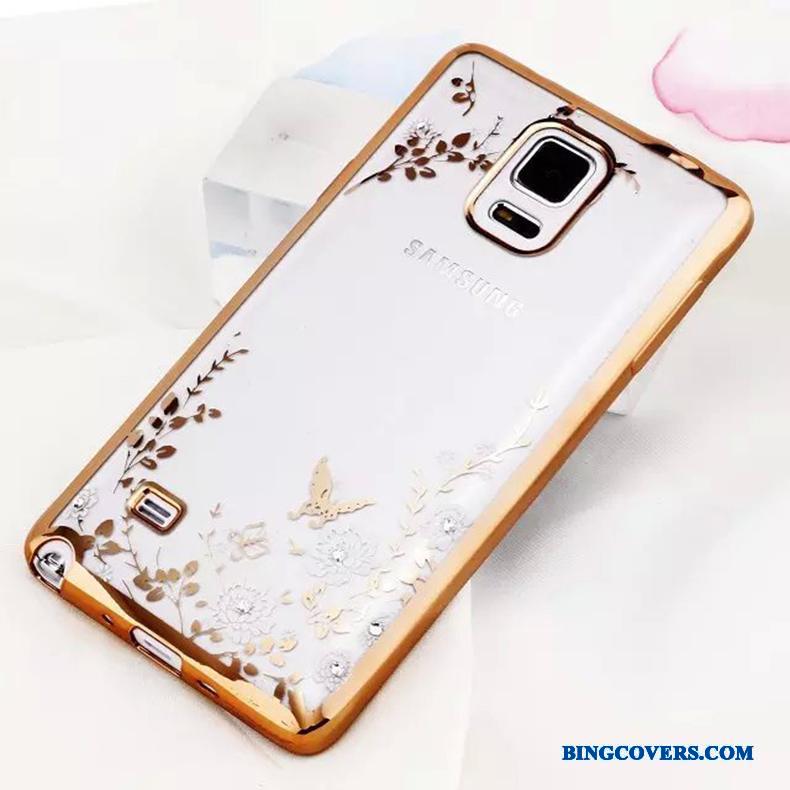 Samsung Galaxy Note 4 Etui Blød Mobiltelefon Silikone Hemming Anti-fald Guld Cover