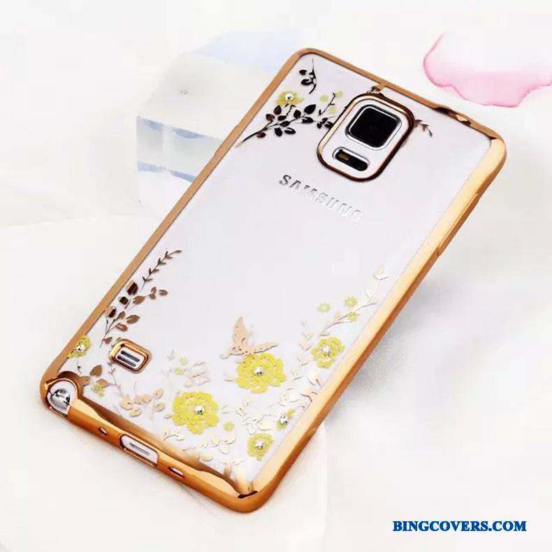 Samsung Galaxy Note 4 Etui Blød Mobiltelefon Silikone Hemming Anti-fald Guld Cover