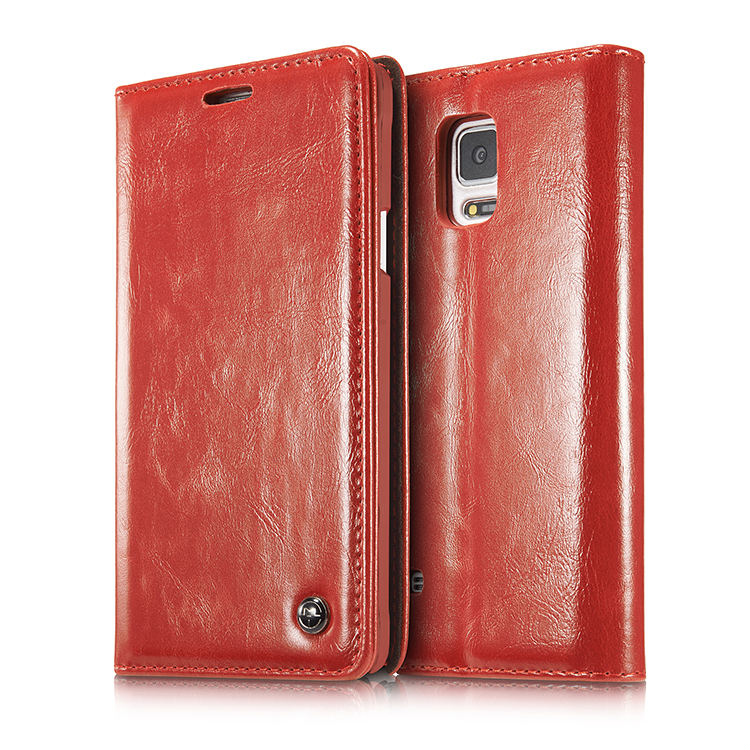 Samsung Galaxy Note 4 Etui Lædertaske Beskyttelse Mobiltelefon Tegnebog Sort Vintage Kort