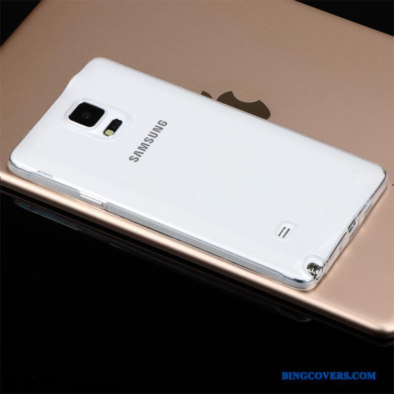 Samsung Galaxy Note 4 Etui Silikone Lyserød Telefon Cover Gennemsigtig Let Tynd