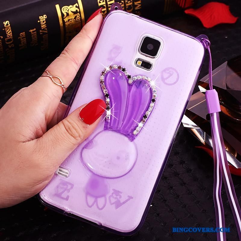Samsung Galaxy Note 4 Hængende Ornamenter Telefon Etui Beskyttelse Cartoon Hvid Silikone Cover