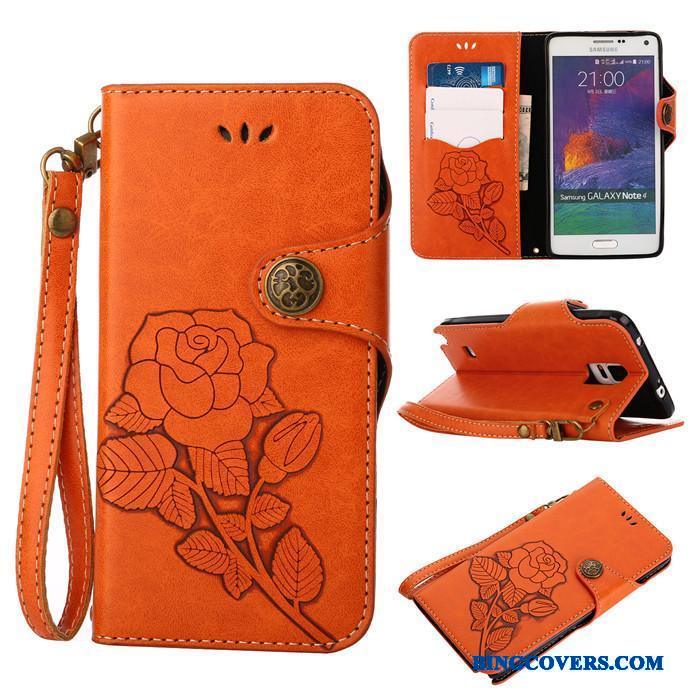 Samsung Galaxy Note 4 Telefon Etui Orange Blød Cover Stjerne Beskyttelse Silikone