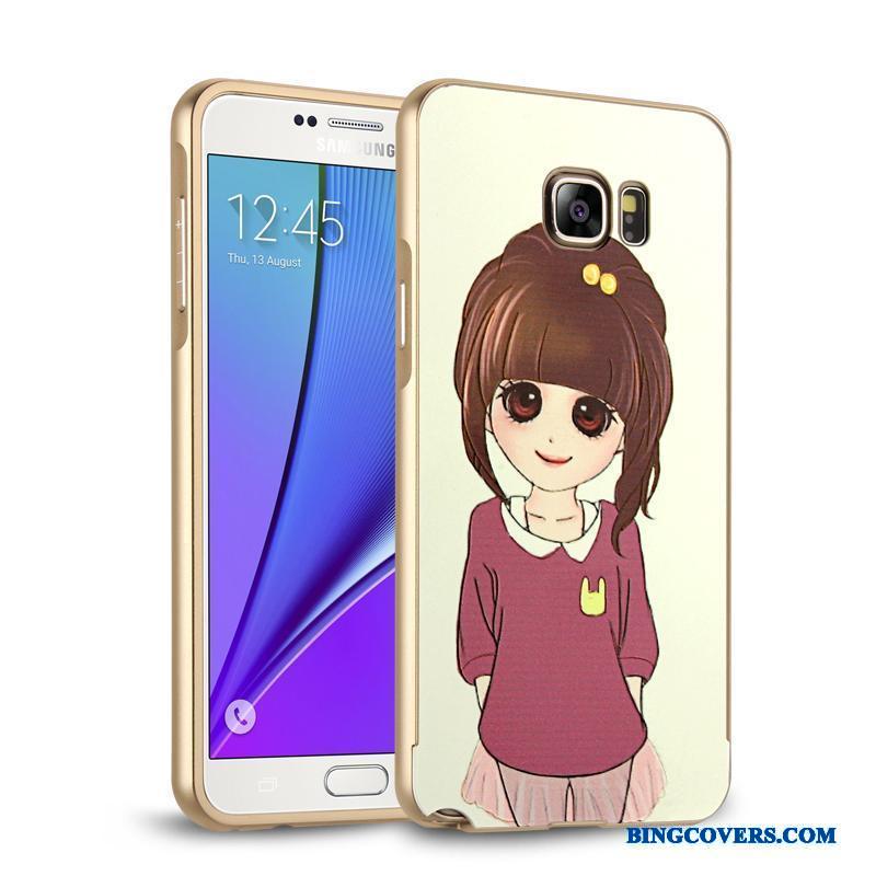 Samsung Galaxy Note 5 Anti-fald Beskyttelse Telefon Etui Guld Mobiltelefon Cover Metal