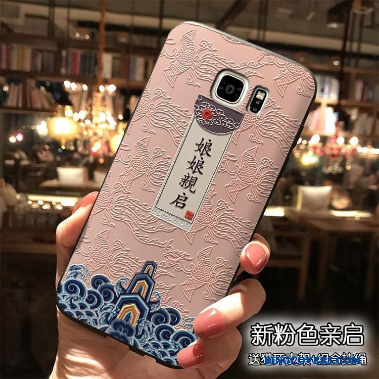 Samsung Galaxy Note 5 Etui Kinesisk Stil Silikone Sort Stjerne Cover Hængende Ornamenter Anti-fald