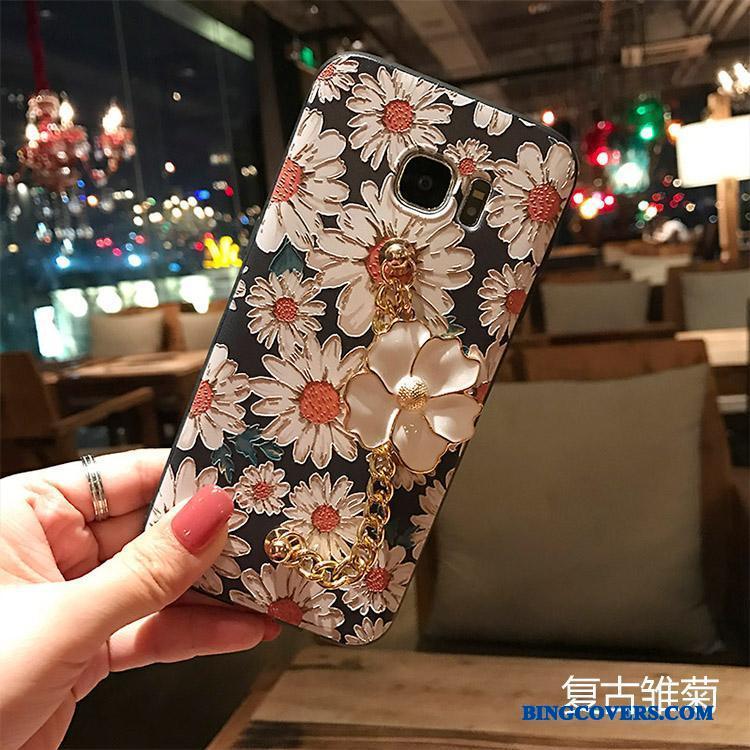 Samsung Galaxy Note 5 Etui Stjerne Farve Blød Nubuck Relief Blomster