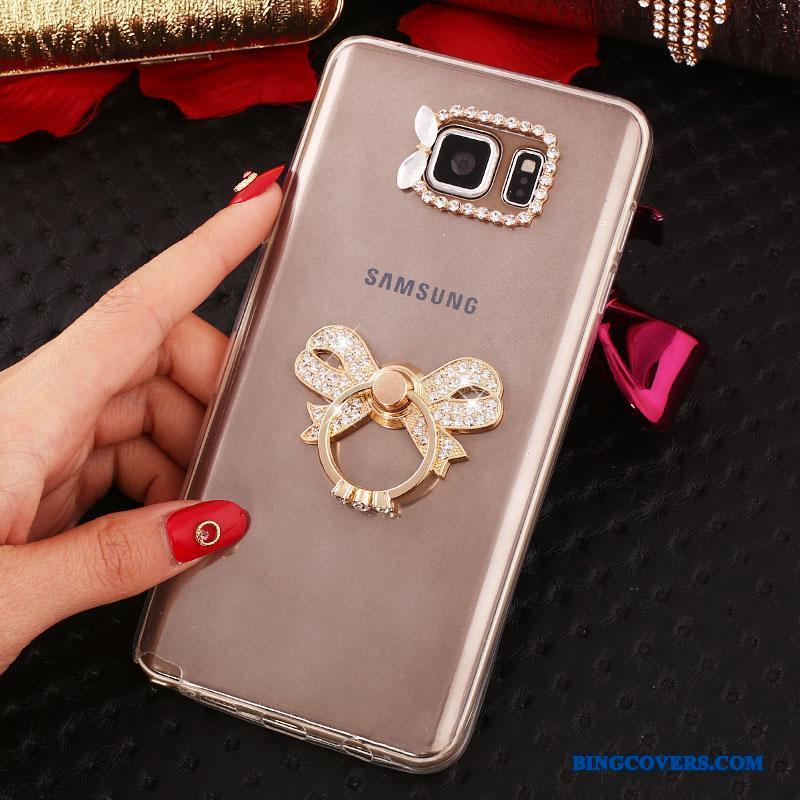 Samsung Galaxy Note 5 Etui Stjerne Strass Hvid Beskyttelse Mobiltelefon Cover Silikone