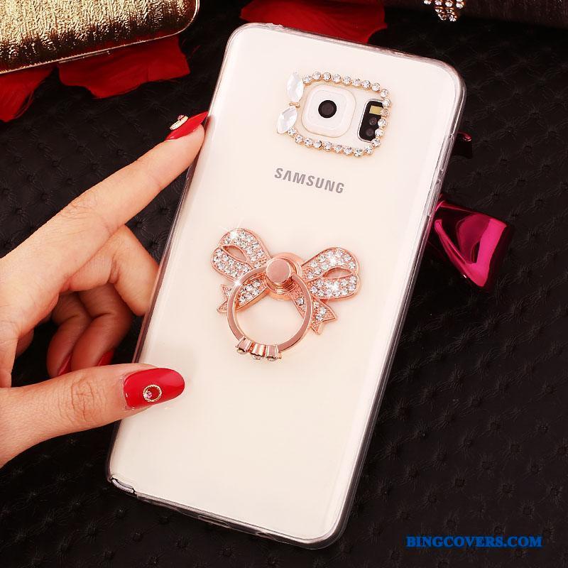 Samsung Galaxy Note 5 Etui Stjerne Strass Hvid Beskyttelse Mobiltelefon Cover Silikone