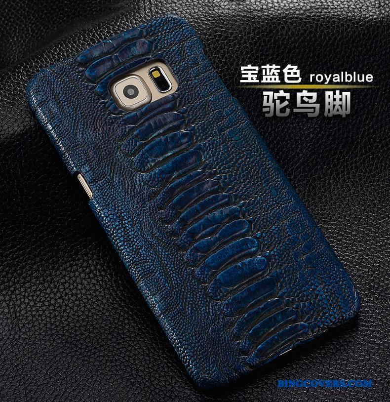Samsung Galaxy Note 5 Farve Ægte Læder Mobiltelefon Etui Stjerne Bagdæksel Lædertaske