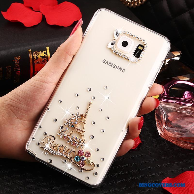 Samsung Galaxy Note 5 Hvid Stjerne Cover Anti-fald Gennemsigtig Etui Strass