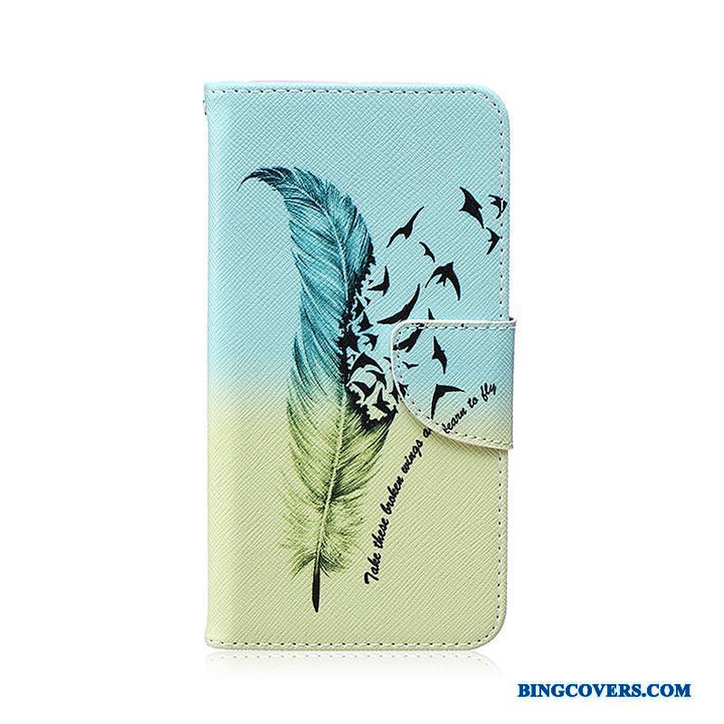 Samsung Galaxy Note 5 Lædertaske Telefon Etui Beskyttelse Stjerne Farve Sommerfugle Malet
