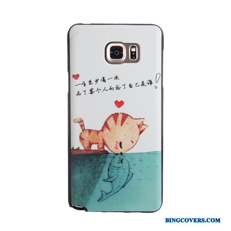 Samsung Galaxy Note 5 Relief Cover Cartoon Skærmbeskyttelse Stjerne Lilla Telefon Etui