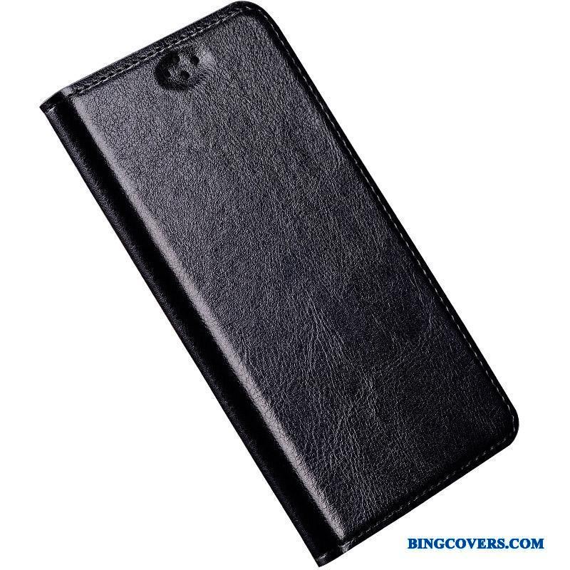 Samsung Galaxy Note 5 Silikone Lædertaske Cover Ægte Læder Clamshell Telefon Etui Anti-fald