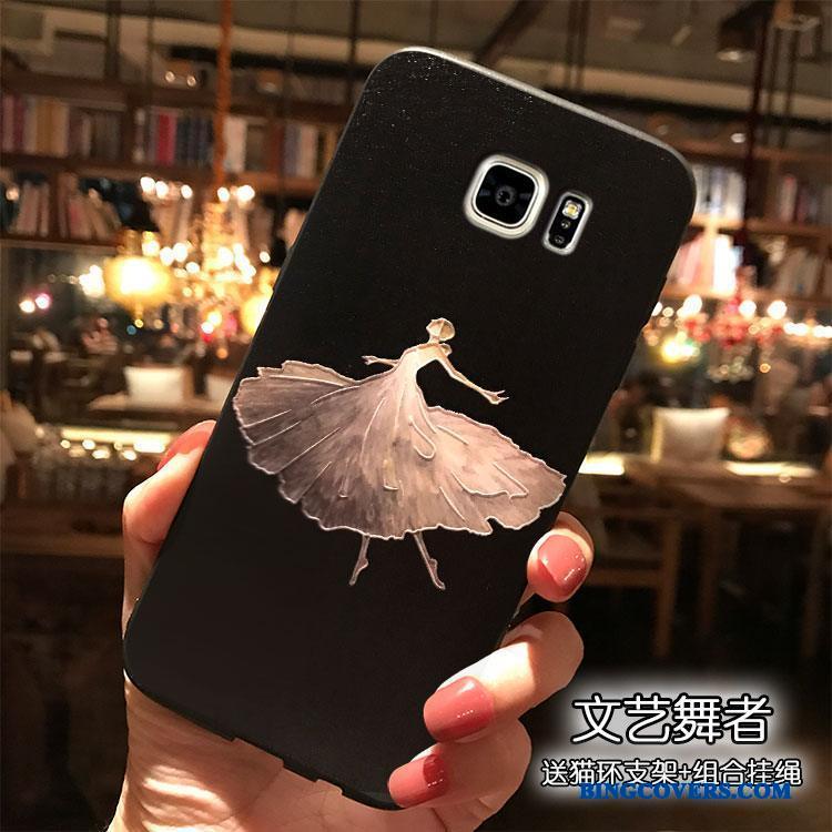 Samsung Galaxy Note 5 Silikone Stjerne Hængende Ornamenter Cover Trend Sort Telefon Etui