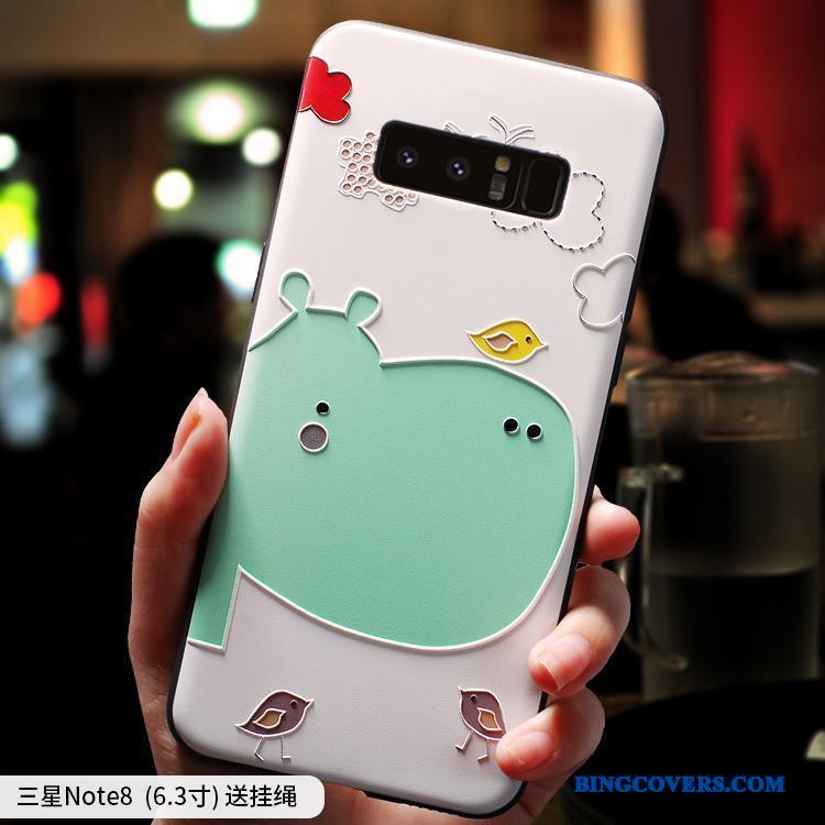 Samsung Galaxy Note 8 Blå Blød Silikone Af Personlighed Beskyttelse Telefon Etui Cover