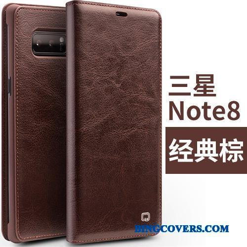 Samsung Galaxy Note 8 Cover Folio Lædertaske Stjerne Mobiltelefon Telefon Etui Beskyttelse