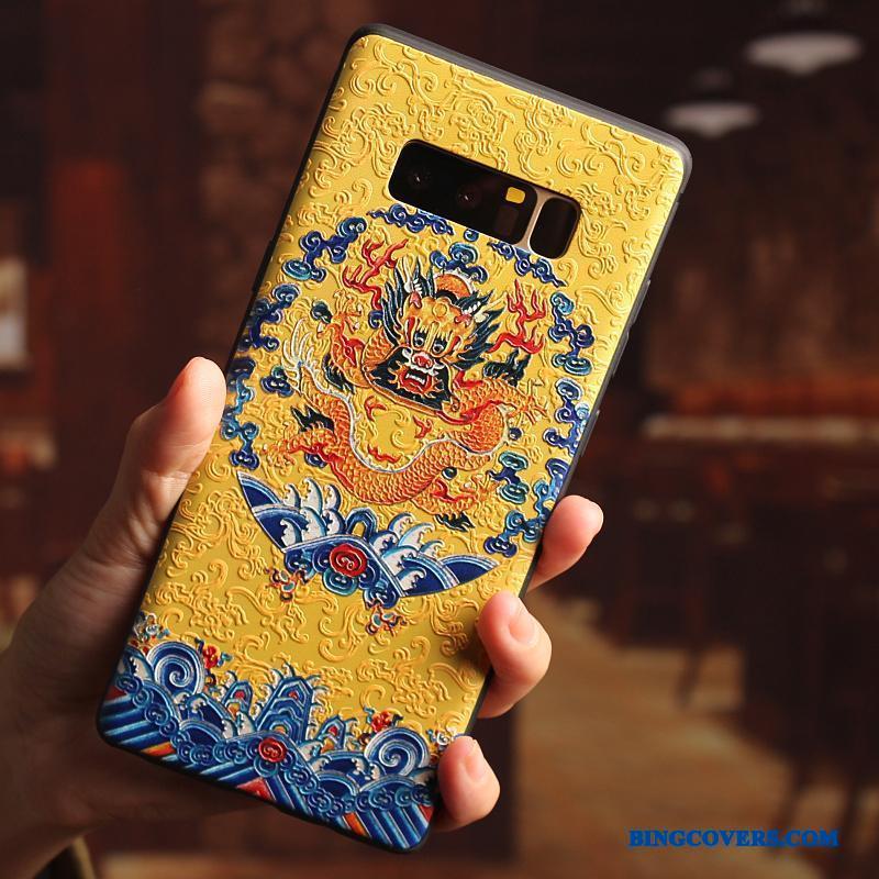 Samsung Galaxy Note 8 Etui Beskyttelse Cover Alt Inklusive Silikone Kreativ Stjerne Gul